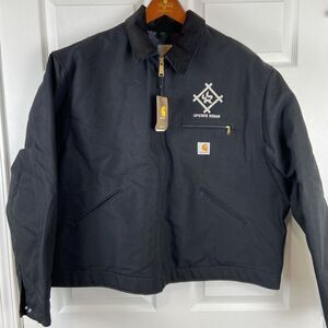 Carhartt Detroit Jacket J001 BLK Men’s 2XL Reg Black Blanket Lined USA NEW